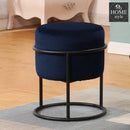 Luxury Wooden Round stool With Steel Stand -347