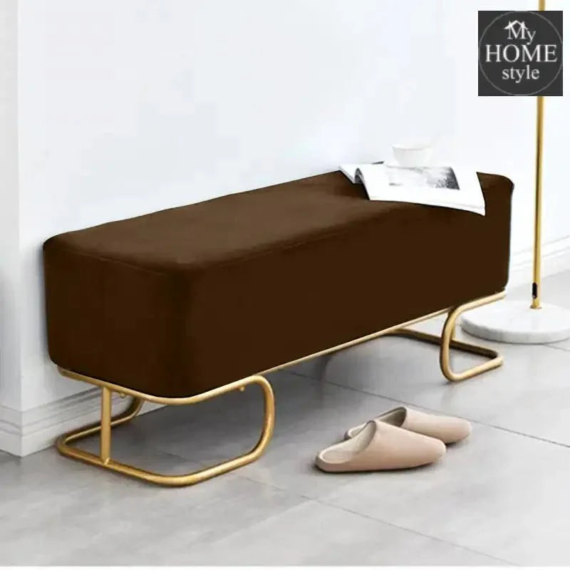 Luxury Wooden stool 3 Seater With Steel Stand -328