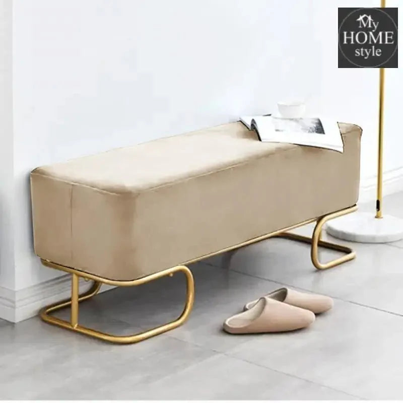 Luxury Wooden stool 3 Seater With Steel Stand -330