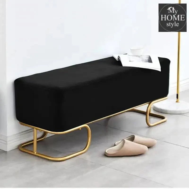 Luxury Wooden stool 3 Seater With Steel Stand -331