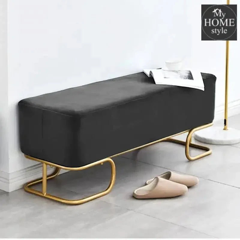 Luxury Wooden stool 3 Seater With Steel Stand -333