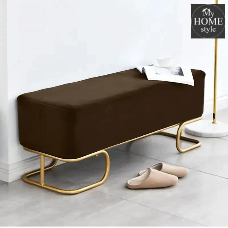 Luxury Wooden stool 3 Seater With Steel Stand -334