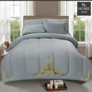 Mariana Centered Embroidered Motif Comforter Set Grey