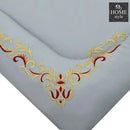 Mariana Centered Embroidered Motif Comforter Set Grey
