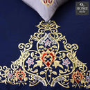 Mariana Centered Embroidered Motif Duvet Cover Set Navy