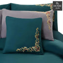 Mariana Centered Embroidered Motif Duvet Cover Set Teal