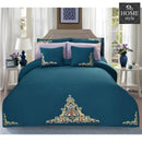 Mariana Centered Embroidered Motif Duvet Cover Set Teal