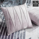 PACK OF 2 VELVET DECORATIVE SQUARE CUSHION -LIGHT PURPLE