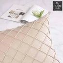 PACK OF 2 VELVET PLEATED SQUARE CUSHION - BEIGE