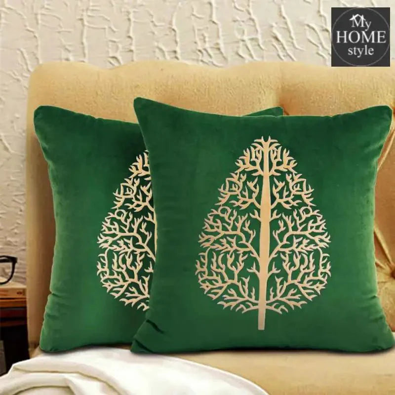 PAIR OF LUXURY CUSHION COVER GREEN