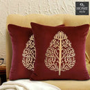PAIR OF LUXURY CUSHION COVER MAROON