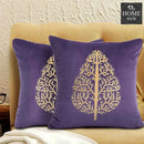 PAIR OF LUXURY CUSHION COVER PURPLE