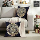 PAIR OF ROYAL BLUE VELVET CUSHIONS