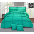 Pleated Duvet Set 8 pieces in Teal Color