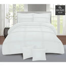 Pleated Duvet Set 8 pieces in White Color