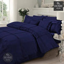 Pleated Duvet Set in Navy Blue Color