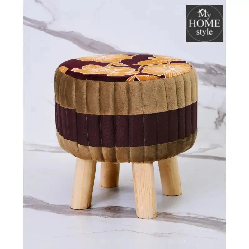 Printed Wooden stool round shape-1123