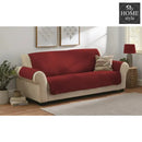 Quilted Sofa covers Non-slip W/Piping Maroon