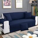 Quilted Sofa covers Non-slip W/Piping Navy With Cushion Covers