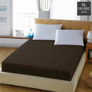 Quilted Waterproof Mattress Protector - Brown