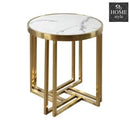 Round Gold Metal Sofa Side Table - 1319