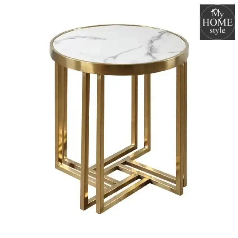 Round Gold Metal Sofa Side Table - 1319