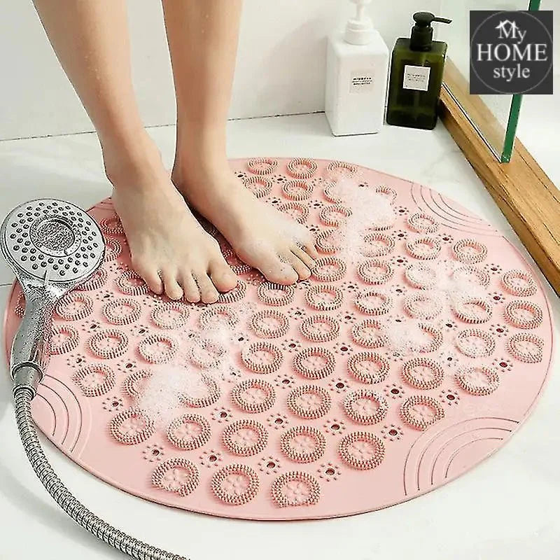 Round Pvc e Bathroom Mat Hydrophobic Suction Cup Mat Bathroom Mage Mat- 022