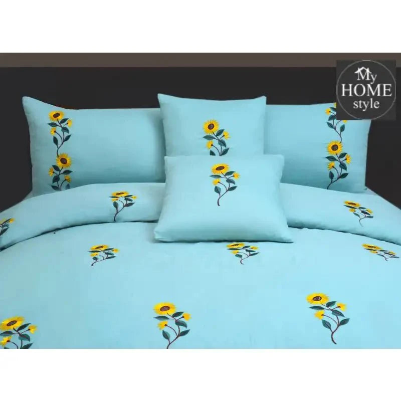Ruzzana Embroidered Flower 6 Pc's Duvet Set 02
