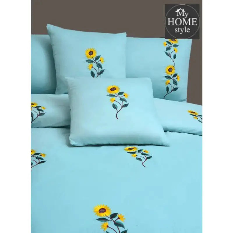 Ruzzana Embroidered Flower 6 Pc's Duvet Set 02