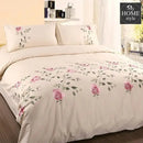 Ruzzana Flower Duvet Set 6 Pc's Cream