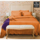 Satin Stripe Duvet set (Camel Tan)