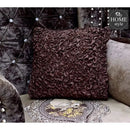 Silk Embellished Cushion Cover Brown
