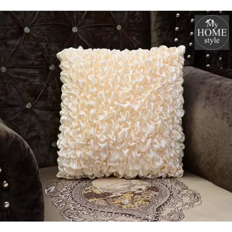 Silk Embellished Cushion Cover Cream