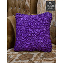 Silk Embellished Cushion Cover Purple