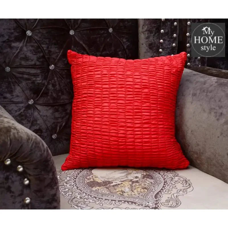 Silk Embellished Cushion Cover Red