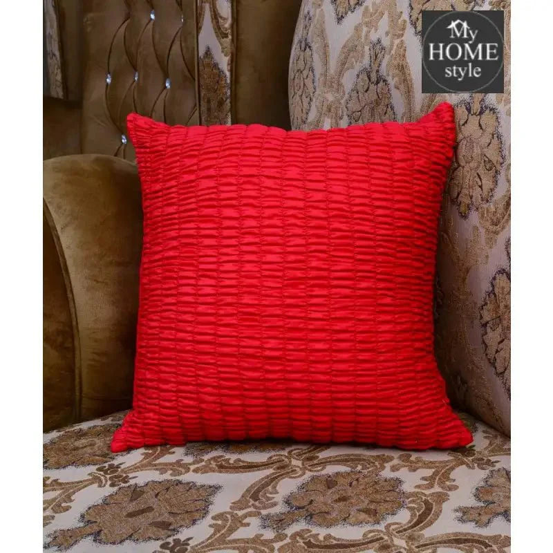 Silk Embellished Cushion Cover Red