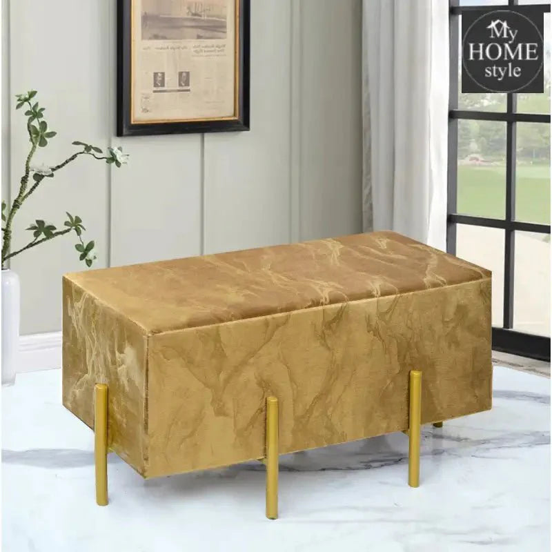 Sprinkle Printed Wooden stool 2 Seater With Steel Stand -1287