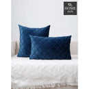 VELVET CUSHION COVER & DUCK PILLOW COVER BLUE