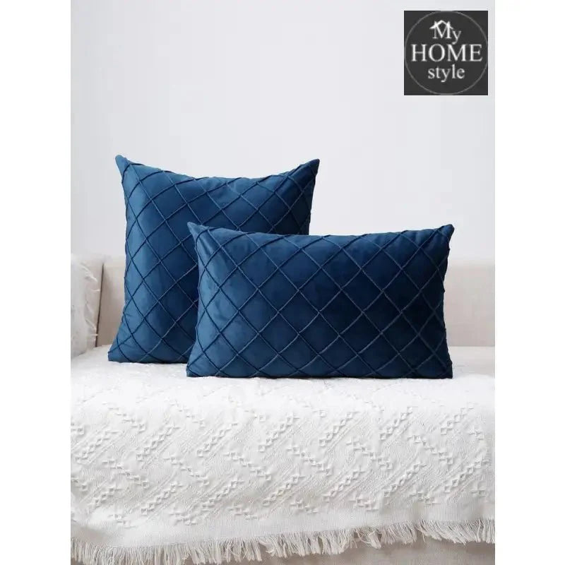 VELVET CUSHION COVER & DUCK PILLOW COVER BLUE