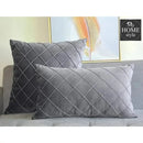 VELVET CUSHION COVER & DUCK PILLOW COVER GREY