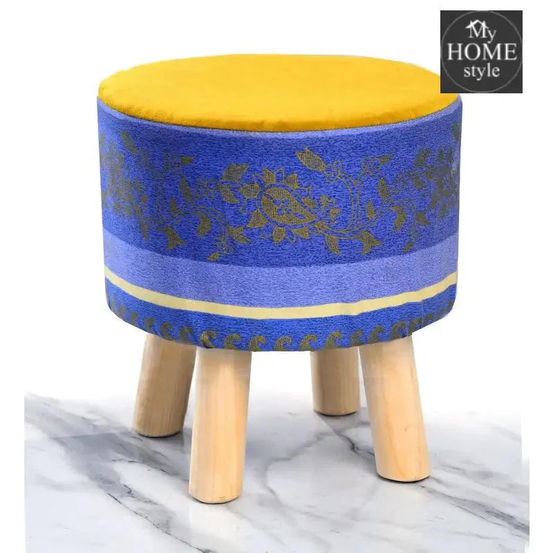 Wooden Printed Round Stool-1145