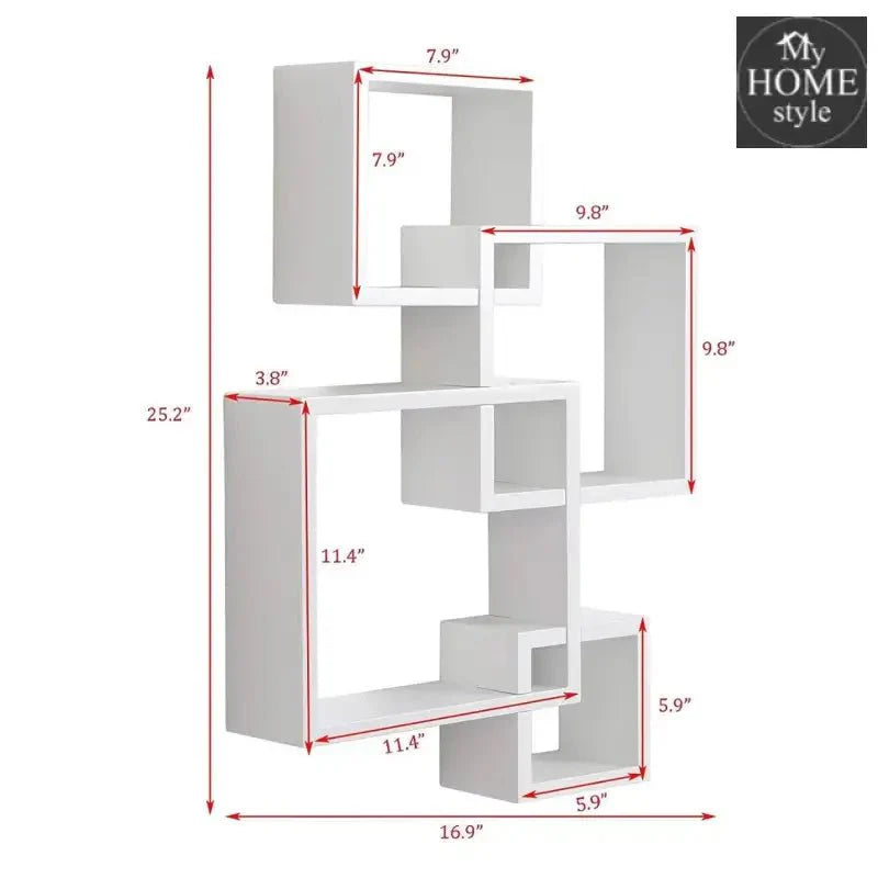 Wooden Shelf floating shelves 4 Tier White
