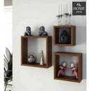 Wooden Shelves Brown 3 pcs set