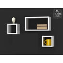 Wooden Shelves White 3 pcs