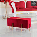 Wooden stool 2 Seater Embroidered With Steel Stand -358