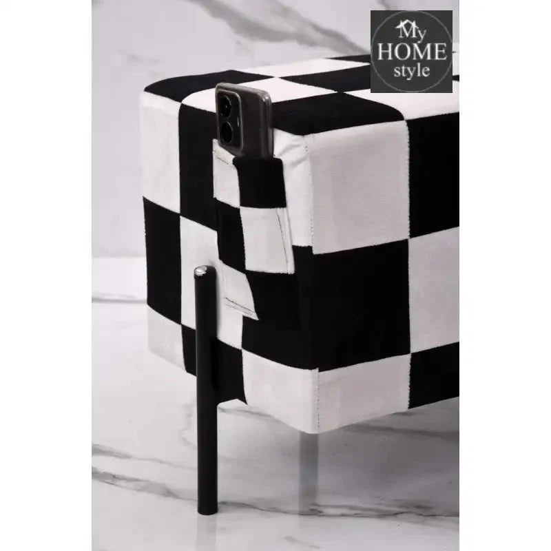 Wooden stool 2 Seater Pocket With Steel Stand -1097