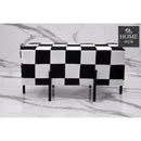 Wooden stool 2 Seater Pocket With Steel Stand -1097