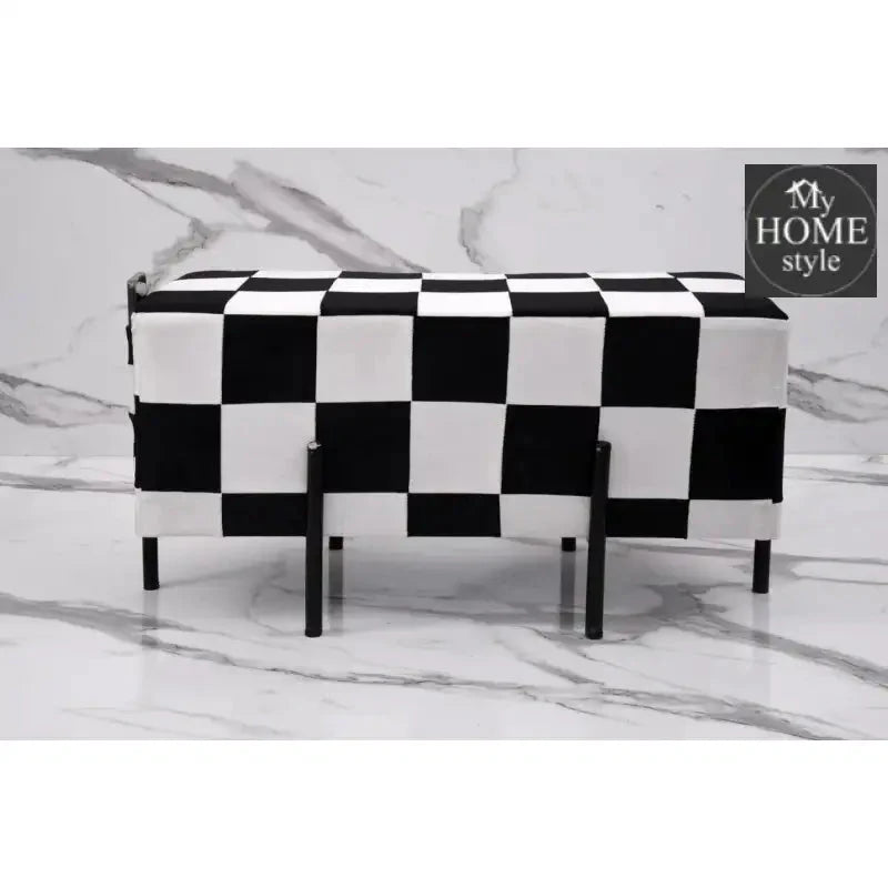 Wooden stool 2 Seater Pocket With Steel Stand -1097