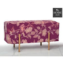 Wooden stool 2 Seater Printed With Steel Stand -782