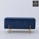 Wooden stool 2 Seater With Steel Stand -182